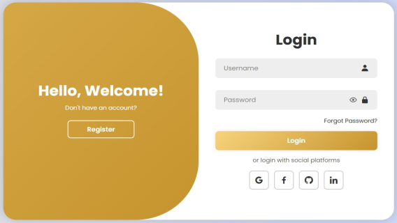 luxury account registration interface, premium form design, dark blue and gold theme
